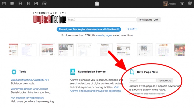 Wayback Machine Page Save
